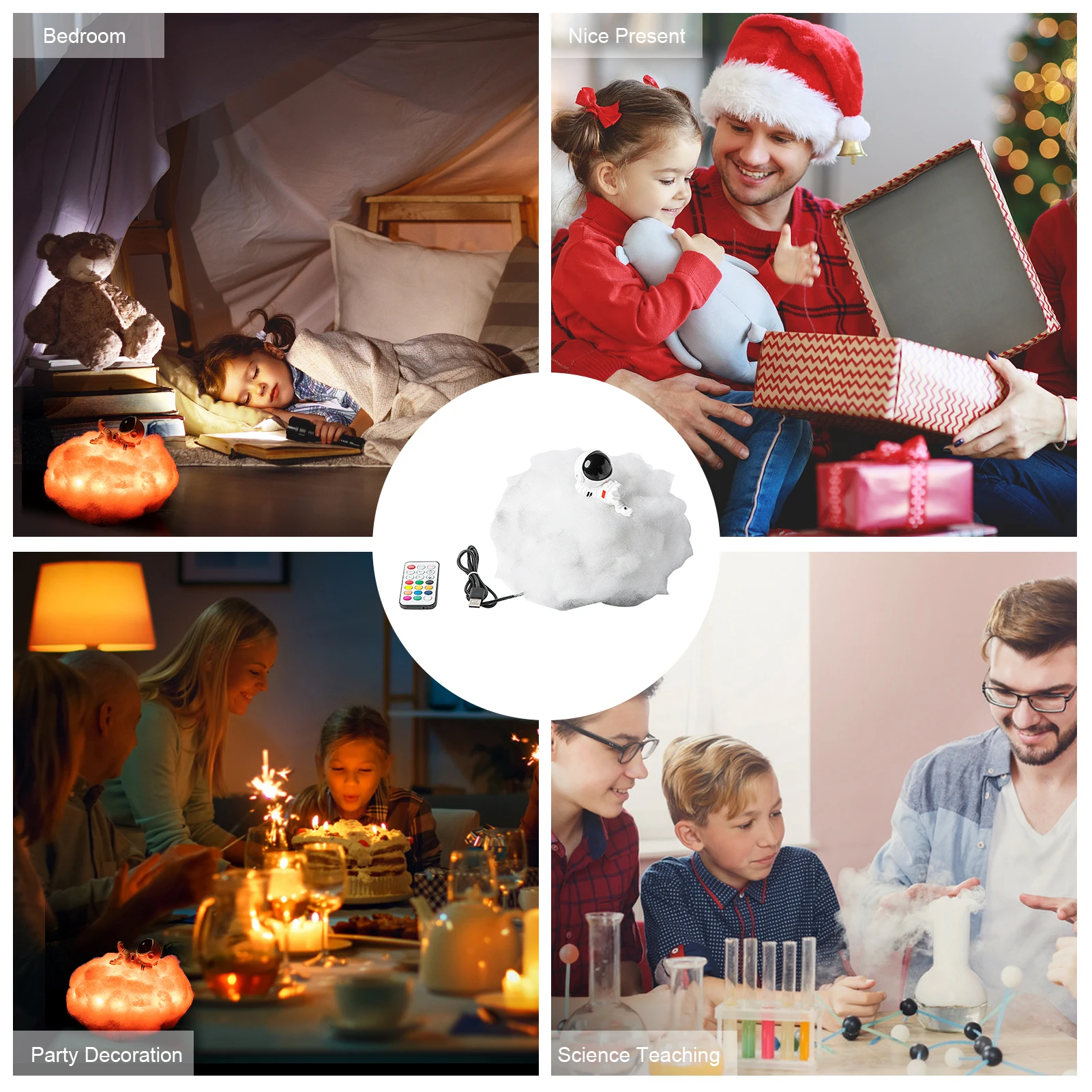 Remote Control 1W LEDs Colorful Clouds Astronaut Night Lamp With R-ainbow Effect Night Light USB Powered for Home Party Decor
Remote Control 1W LEDs Colorful Clouds Astronaut Night Lamp With R-ainbow Effect Night Light USB Powered for Home Party Decor