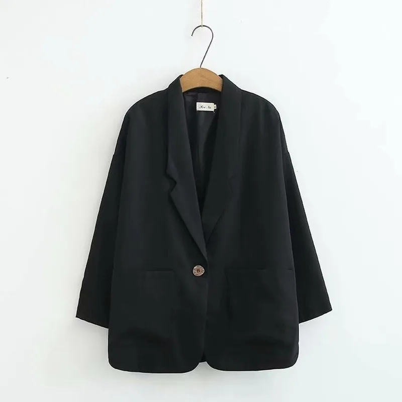 Plus Size XL-4XL Women's Drop Shoulder Blazer Black Blue Spring Autumn Oversized Elegant coats
Plus Size XL-4XL Women's Drop Shoulder Blazer Black Blue Spring Autumn Oversized Elegant coats