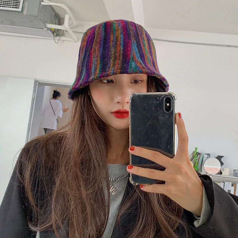 New Woolen Cloth Panama Winter Warm Fisherman's Hat For Women Fashion Tie-dyed Color Vacation Cap Thickened Soft Bucket Hat
New Woolen Cloth Panama Winter Warm Fisherman's Hat For Women Fashion Tie-dyed Color Vacation Cap Thickened Soft Bucket Hat