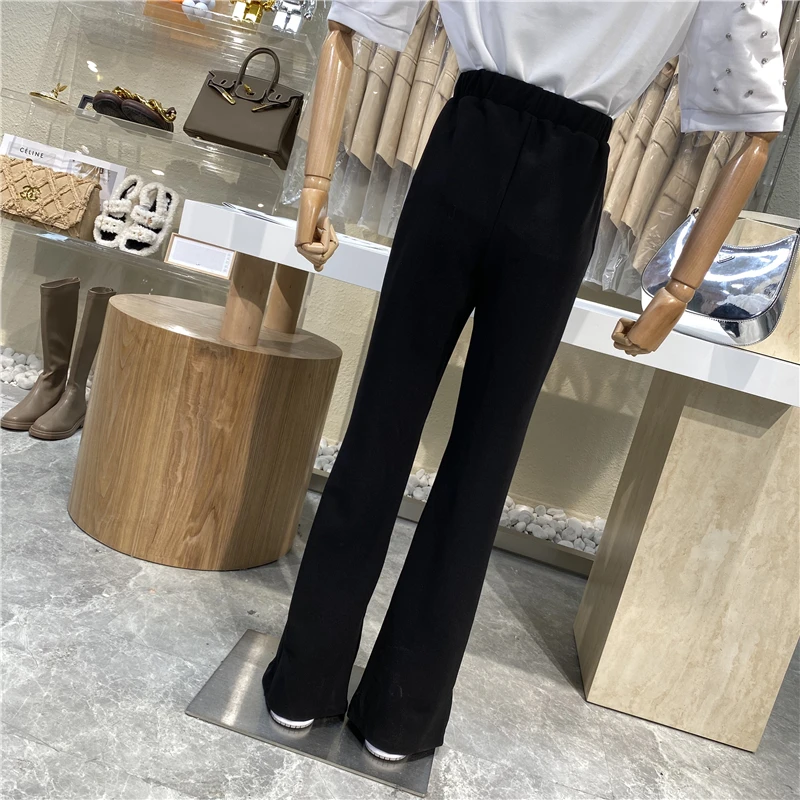 Brand Original Design Button Slit High Waist Straight Tube Slim Slim Trousers 2021 Black Slacks With Long Legs Pants
Brand Original Design Button Slit High Waist Straight Tube Slim Slim Trousers 2021 Black Slacks With Long Legs Pants