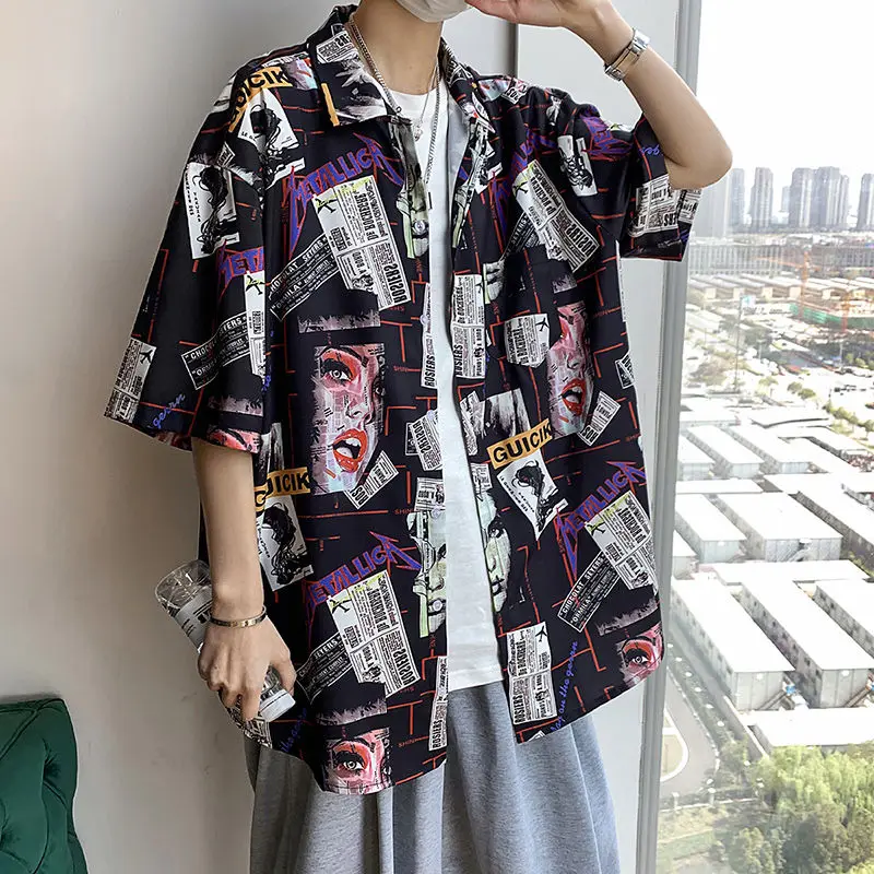 Summer short-sleeved shirt male Korean edition trend handsome beach flower shirt casual loose languid lazy trend brand five minu
Summer short-sleeved shirt male Korean edition trend handsome beach flower shirt casual loose languid lazy trend brand five minu