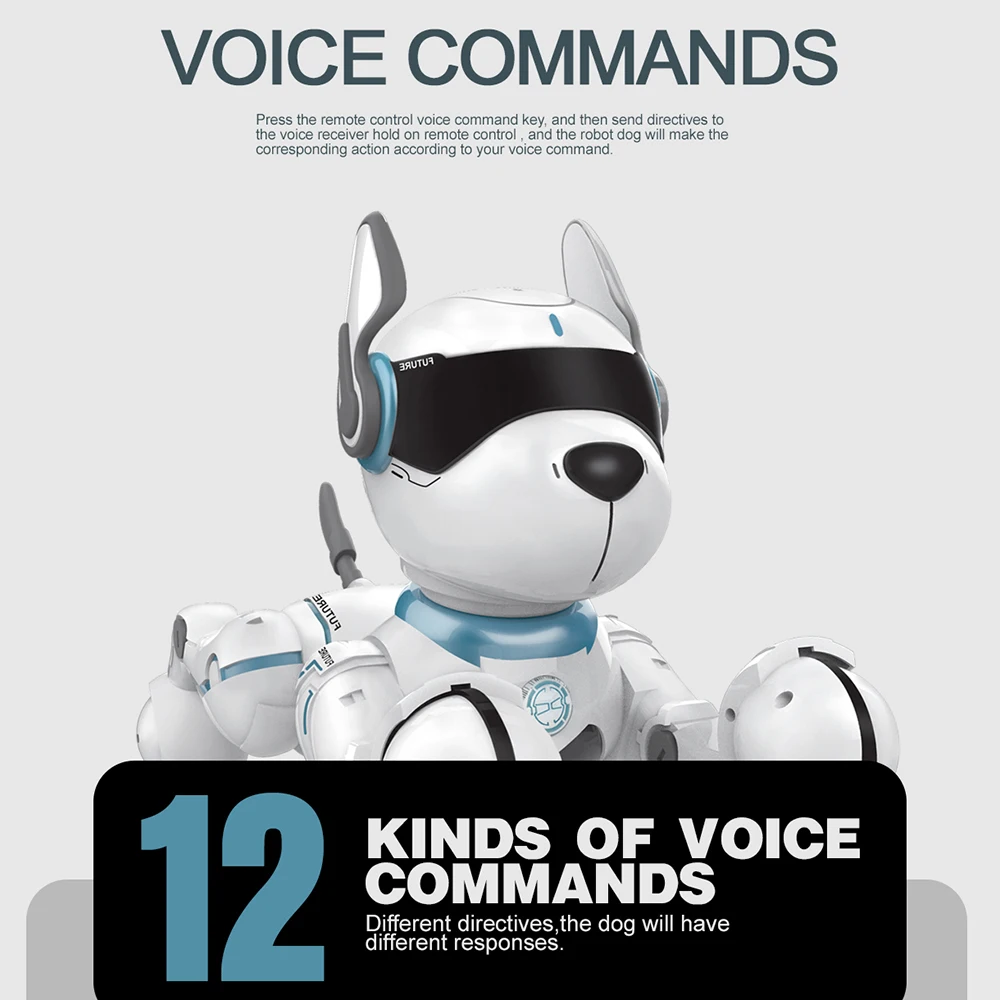 RC Robot Dog Smart Talking Dance Interactive Pet Robot Dog Voice Control Kids Early Education Toys Christmas Presents
RC Robot Dog Smart Talking Dance Interactive Pet Robot Dog Voice Control Kids Early Education Toys Christmas Presents