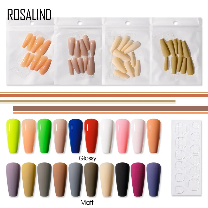 ROSALIND чистые накладные ногти для профессионалов художественные аксессуары