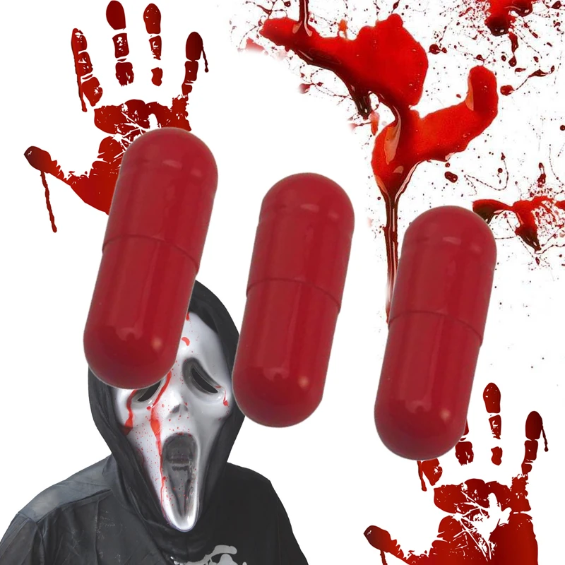 3 шт. поддельные капсула крови на Хэллоуин Поддельные Плазменные таблетки вампир