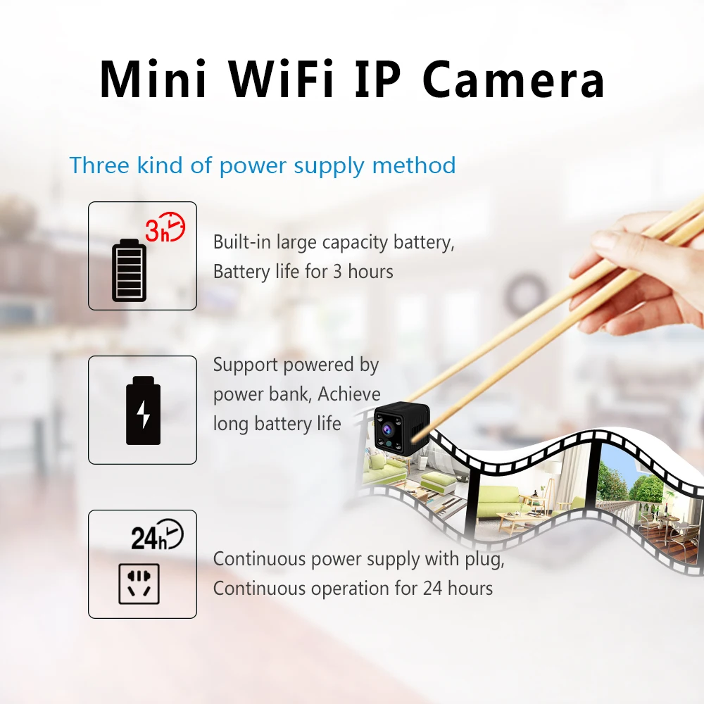 IP Camera Mini Camera Baby Wifi HD 1080P Night Vision Camcorder Motion DVR Motion Detection CMOS Sensor Recorder Camcorder
IP Camera Mini Camera Baby Wifi HD 1080P Night Vision Camcorder Motion DVR Motion Detection CMOS Sensor Recorder Camcorder