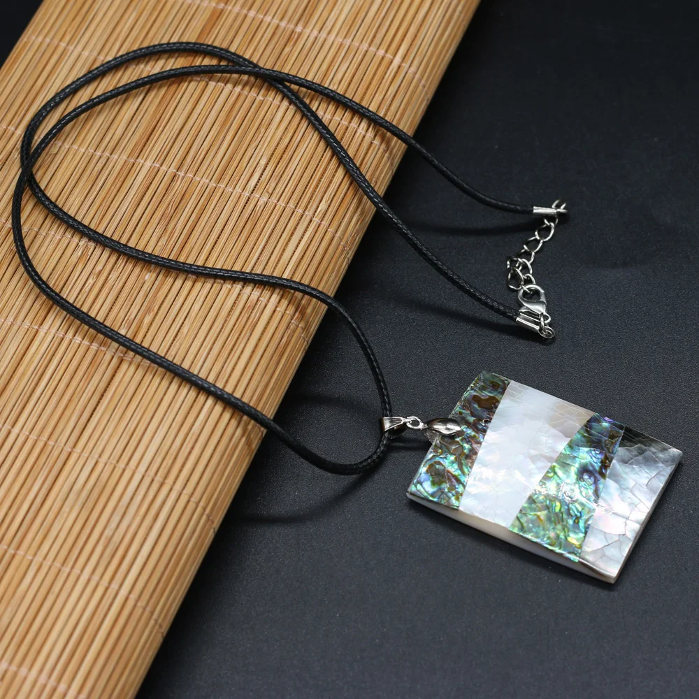 Best Selling Natural Shell Mother Shell Rectangular Trend Pendant Necklace Making DIY Jewelry Accessories Bracelet Size 35x47mm
Best Selling Natural Shell Mother Shell Rectangular Trend Pendant Necklace Making DIY Jewelry Accessories Bracelet Size 35x47mm