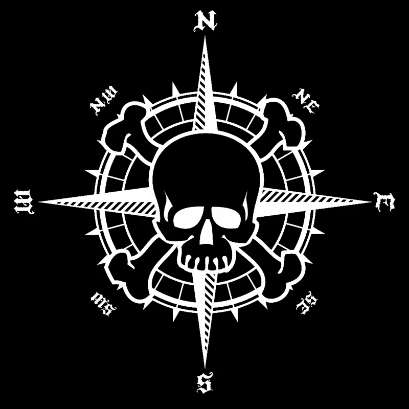 Car Sticker Personality NSWE Bardian Pirate Compass Skull PVC Car Decorative Sticker Cover Scratch Black/White, 16cm*15cm
Car Sticker Personality NSWE Bardian Pirate Compass Skull PVC Car Decorative Sticker Cover Scratch Black/White, 16cm*15cm