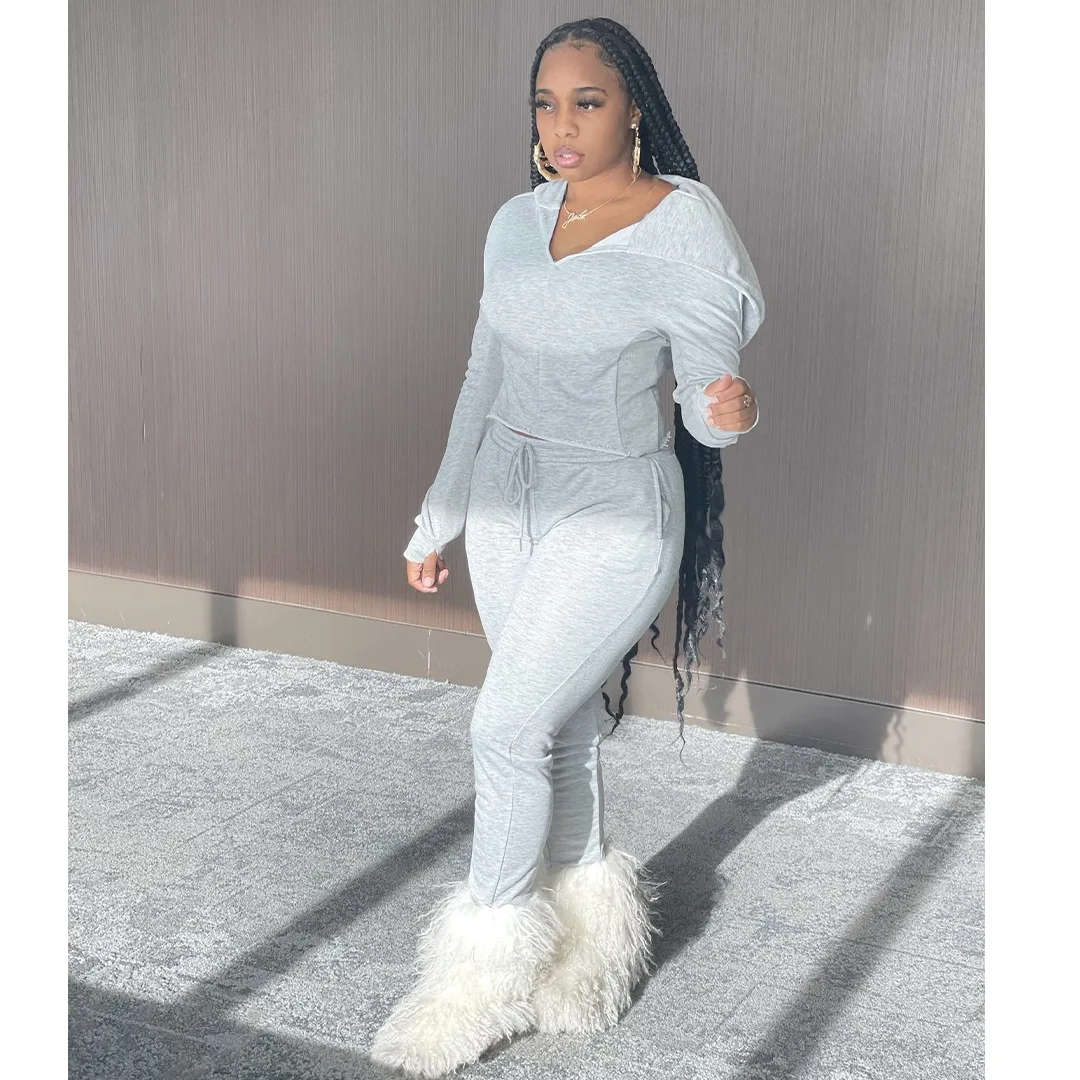 Женский свитер, брюки, осенний костюм, свитер с капюшоном, Женская толстовка, повседневные брюки из двух частей с карманами
Женский свитер, брюки, осенний костюм, свитер с капюшоном, Женская толстовка, повседневные брюки из двух частей с карманами