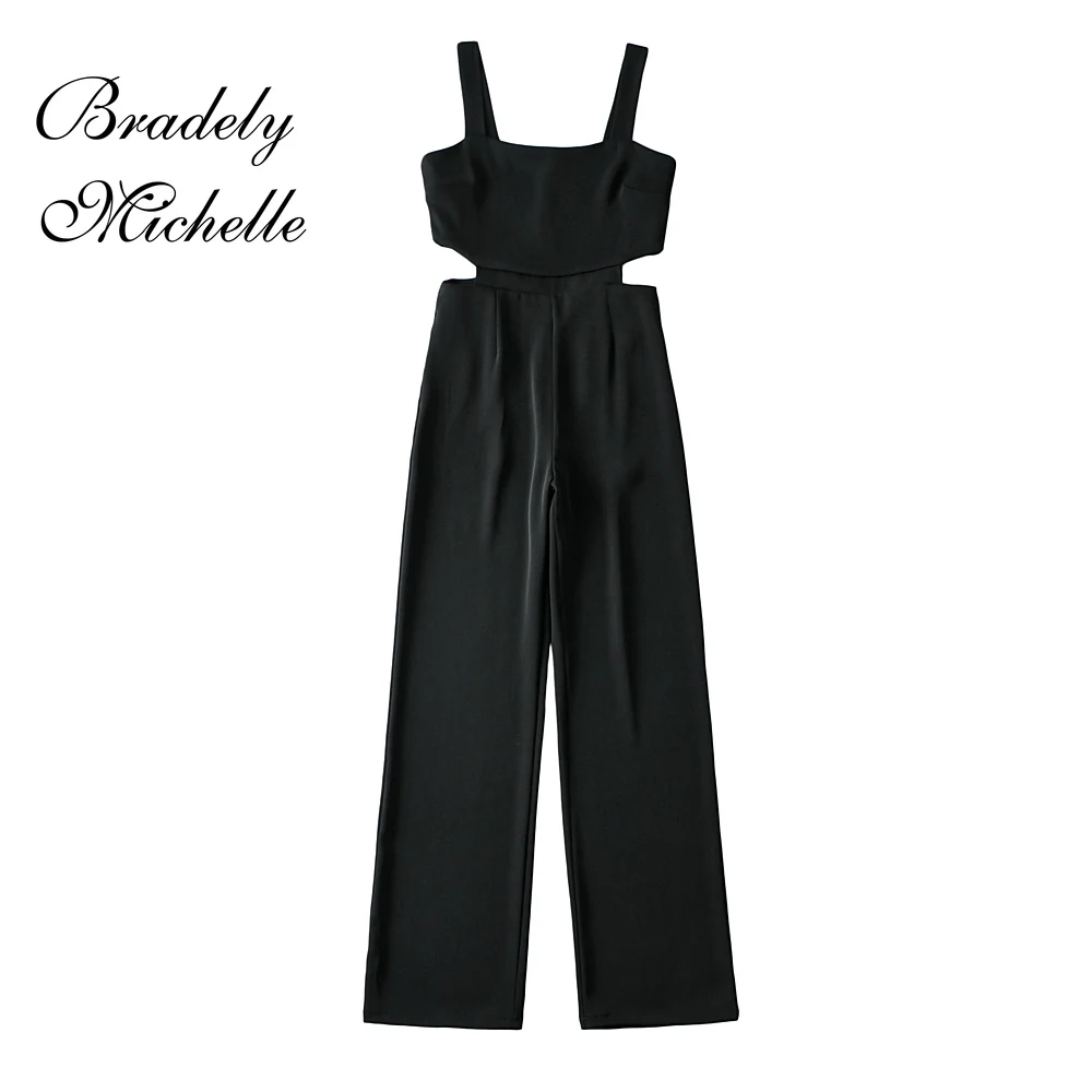 Autumn Black Long High-Waist Wide Leg Pants Casual Sleeveless Hollow Out Loose Jumpsuits
Autumn Black Long High-Waist Wide Leg Pants Casual Sleeveless Hollow Out Loose Jumpsuits