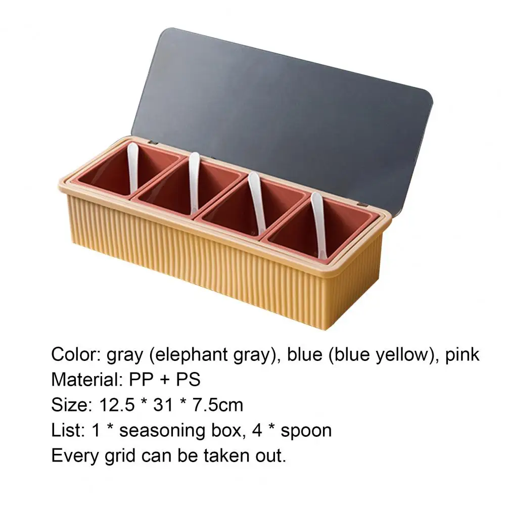 80% Hot Sales !!! Seasoning Box with Lid Sealed PP Cruet Easy to Refill Spice Pot for Kitchen 
80% Hot Sales !!! Seasoning Box with Lid Sealed PP Cruet Easy to Refill Spice Pot for Kitchen