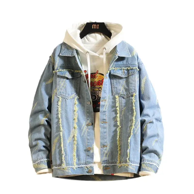 Idopy Spring And Autumn Jeans Coat Men's Korean-Style Fashion Distressed Vintage Denim Jacket Street Style
Idopy Spring And Autumn Jeans Coat Men's Korean-Style Fashion Distressed Vintage Denim Jacket Street Style