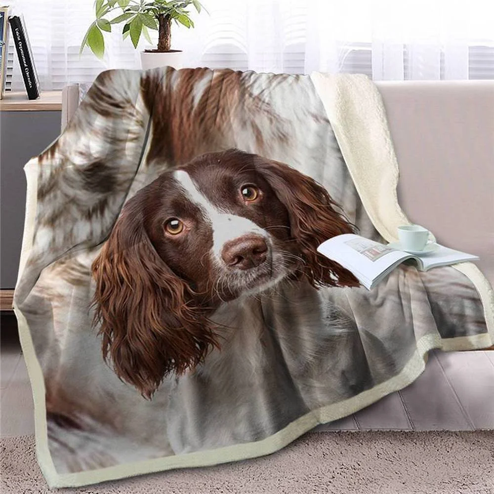 CLOOCL Pet Dog English Springer Spaniel Blanket 3D Print Throw Blanket Home Office Blanket Double Layer Quilt Sherpa Blanket
CLOOCL Pet Dog English Springer Spaniel Blanket 3D Print Throw Blanket Home Office Blanket Double Layer Quilt Sherpa Blanket