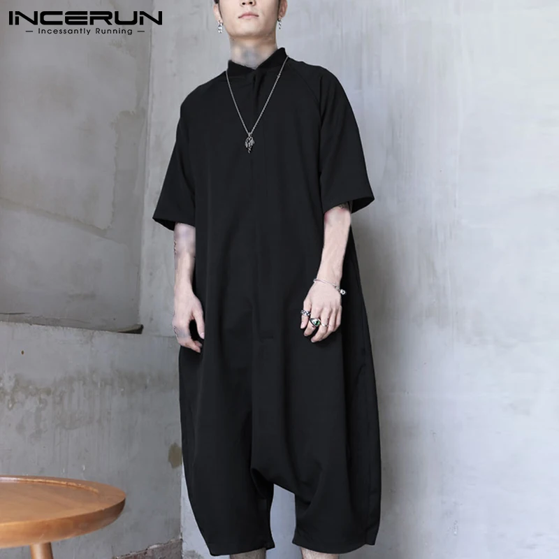 Модные мужские комбинезоны INCERUN, свободные однотонные повседневные ромперы на пуговицах с рукавом до локтя, уличная одежда 2021, мужские комб...
Модные мужские комбинезоны INCERUN, свободные однотонные повседневные ромперы на пуговицах с рукавом до локтя, уличная одежда 2021, мужские комб...