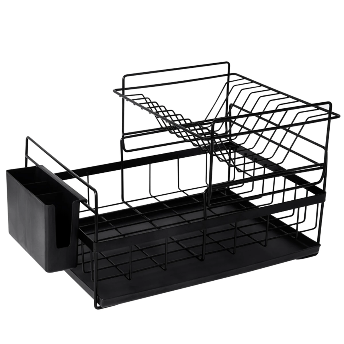 2 Tiers Chopsticks Dish Rack Utensil Holder Drainer Drying Kitchen Storage Shelf