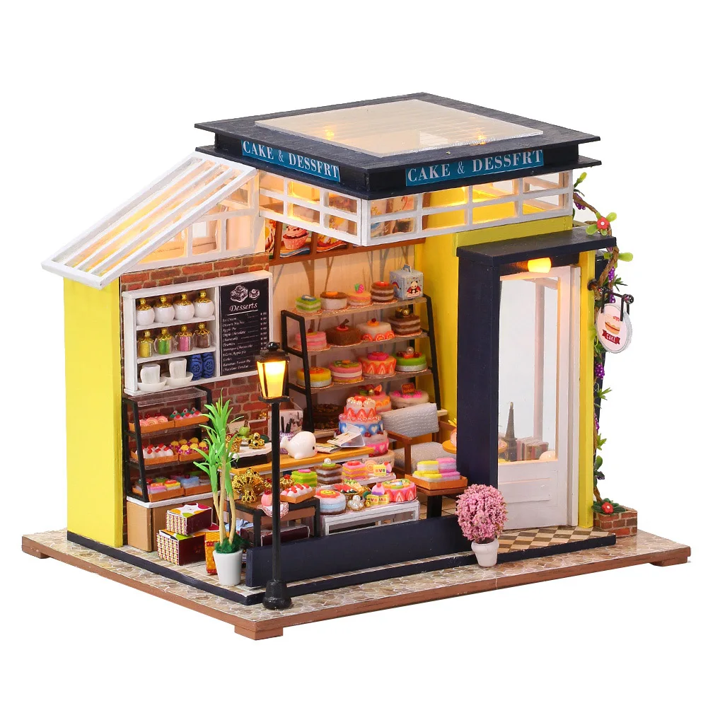 DIY Cake Doll House 3D Handmade Wooden House LED Miniature Furniture Casa Dollhouse Collocation Furniture Child Adult Gifts Toy
DIY Cake Doll House 3D Handmade Wooden House LED Miniature Furniture Casa Dollhouse Collocation Furniture Child Adult Gifts Toy
