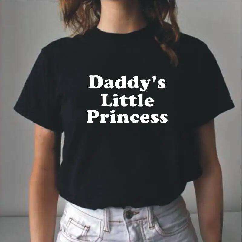 Summer Short Sleeve T Shirt Women Tops Daddy's Little Princess Print Women Tshirt Cotton Hipster Tee Shirt Femme Camiseta Mujer
Summer Short Sleeve T Shirt Women Tops Daddy's Little Princess Print Women Tshirt Cotton Hipster Tee Shirt Femme Camiseta Mujer