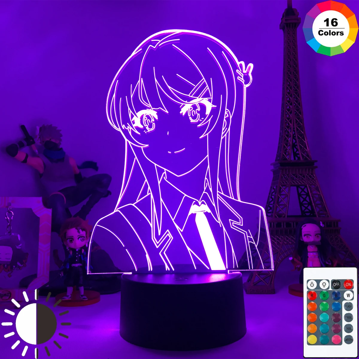 

Аниме Waifu Mai Sakurajima СВЕТОДИОДНЫЙ Ночник светильник для спальни Декор Mai светильник подарок для друга Sakurajima Bunny Girl Led лампа подарок аниме