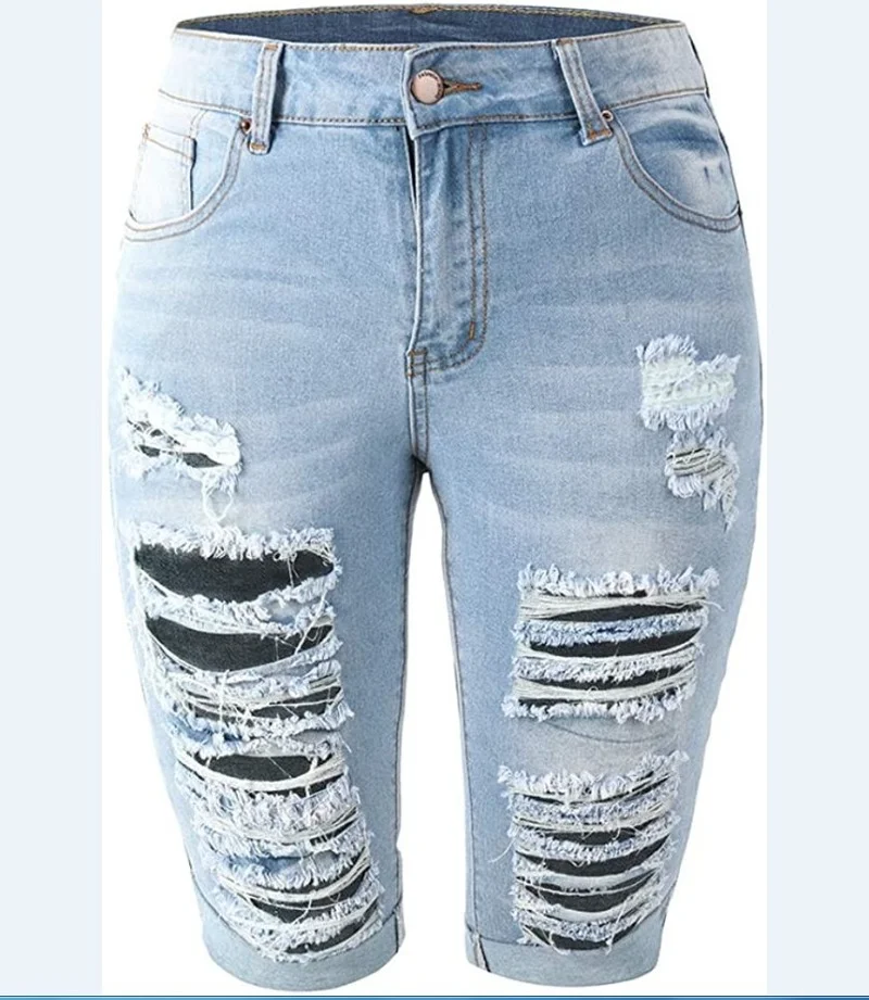 European and American Foreign Trade High Waist Ripped Elastic Ladies Denim Pants High Waisted Jeans
European and American Foreign Trade High Waist Ripped Elastic Ladies Denim Pants High Waisted Jeans
