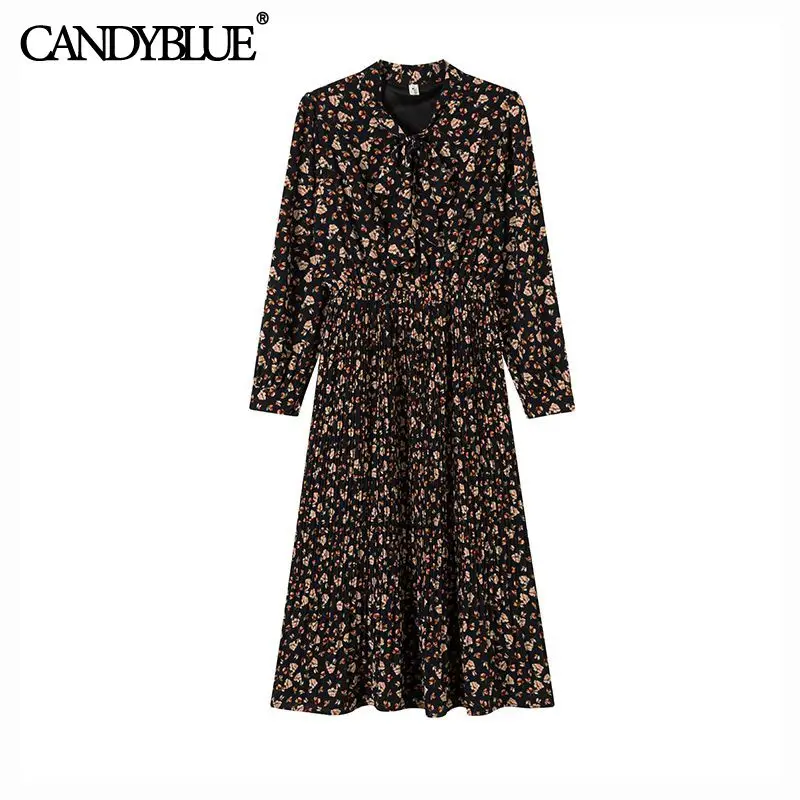 Floral pleated dress 2022 spring new Korean fashion lantern sleeve bowknot elegant elastic waist mid-calf casual dress women
Floral pleated dress 2022 spring new Korean fashion lantern sleeve bowknot elegant elastic waist mid-calf casual dress women