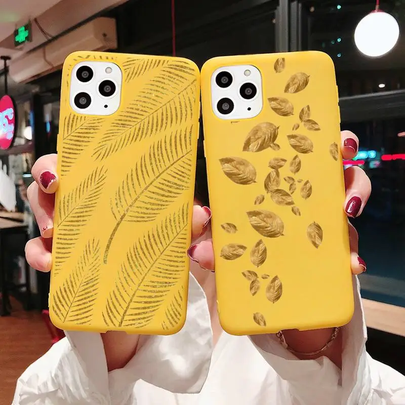 Golden leaf flower love leopard print Phone Case Candy Color Yellow for iPhone 11 12 pro XS MAX 8 7 6 6S Plus X 5S SE 2020 XR
Golden leaf flower love leopard print Phone Case Candy Color Yellow for iPhone 11 12 pro XS MAX 8 7 6 6S Plus X 5S SE 2020 XR