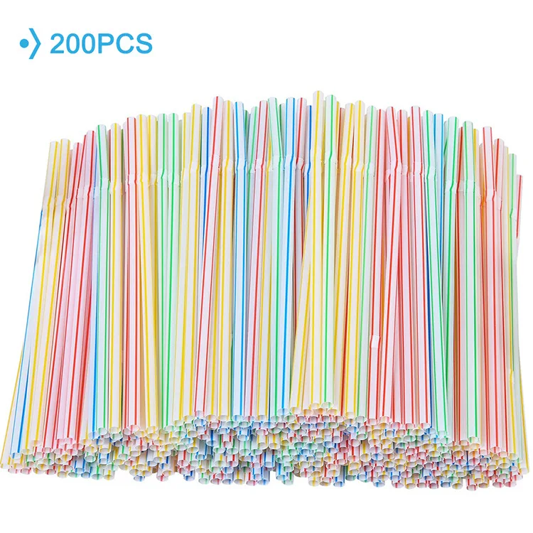 200PCS Plastic Drinking Straws 8 Inches Long Multi Colored Rainbow Straw Multi-Colored Striped Bedable Disposable Straws Party
200PCS Plastic Drinking Straws 8 Inches Long Multi Colored Rainbow Straw Multi-Colored Striped Bedable Disposable Straws Party