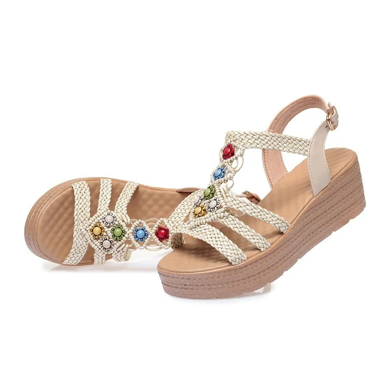 Ladies Wedge Heel Ladies Sandals High Heel Platform Summer Fish Mouth Bohemian Casual Shoes Outdoor Sports Ladies Hot Shoes INS
Ladies Wedge Heel Ladies Sandals High Heel Platform Summer Fish Mouth Bohemian Casual Shoes Outdoor Sports Ladies Hot Shoes INS