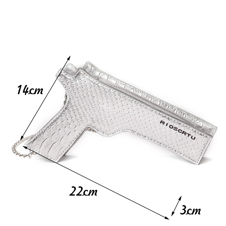 Fanny 3D Gun Shaped Chains Women Shoulder Bags Luxury Pu Leather Crossbody Bag Lady Chic Small Purses Clutch Bag for Girls 2021
Fanny 3D Gun Shaped Chains Women Shoulder Bags Luxury Pu Leather Crossbody Bag Lady Chic Small Purses Clutch Bag for Girls 2021