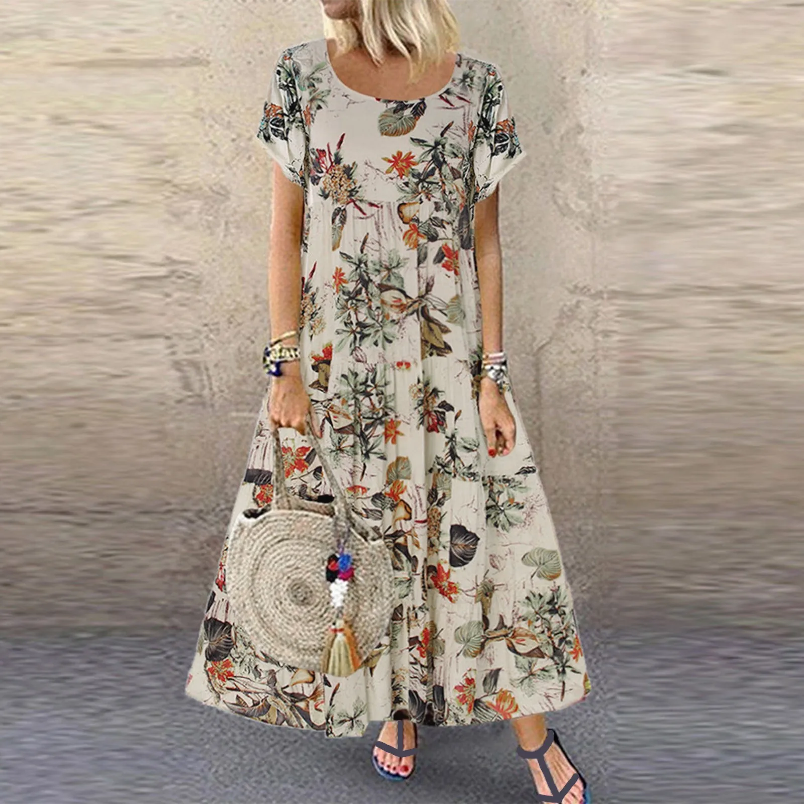Vintage Floral Long Dress Women Summer Elegant Casual Cotton Linen Women's Dresses Boho Beach Maxi Dress Holiday Party Vestidos
Vintage Floral Long Dress Women Summer Elegant Casual Cotton Linen Women's Dresses Boho Beach Maxi Dress Holiday Party Vestidos