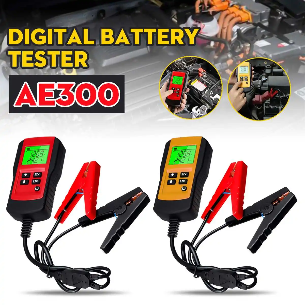 12V AE300 Digital LCD Battery Load Tester Analyzer Diagnostic Tool For Auto Car Motorcycle Motorcybike
12V AE300 Digital LCD Battery Load Tester Analyzer Diagnostic Tool For Auto Car Motorcycle Motorcybike