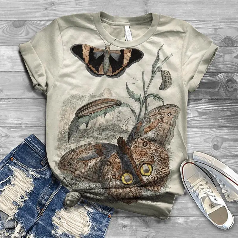 Cool Fashion Women's T-shirt for Friends Butterfly Printing 3d Tops Women 2021 Summer Short-sleeved Top Female Drop Shipping 
Cool Fashion Women's T-shirt for Friends Butterfly Printing 3d Tops Women 2021 Summer Short-sleeved Top Female Drop Shipping