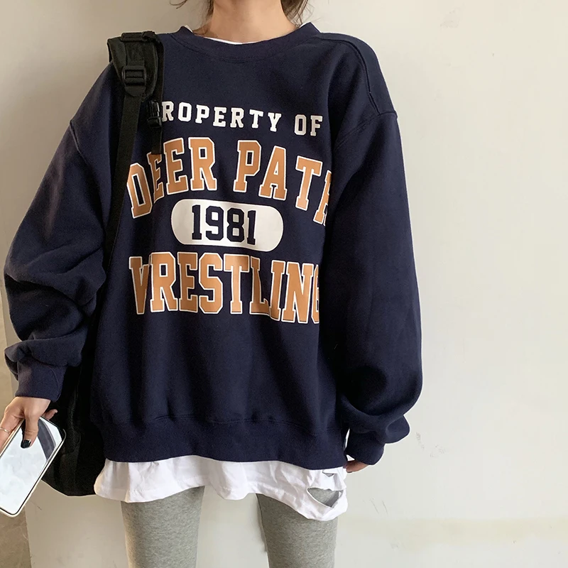 Casual Loose Vintage Letter Sweatshirt Female Korean Kawaii Women's Sweatshirts Japanese Harajuku Ulzzang Clothing For Women
Casual Loose Vintage Letter Sweatshirt Female Korean Kawaii Women's Sweatshirts Japanese Harajuku Ulzzang Clothing For Women