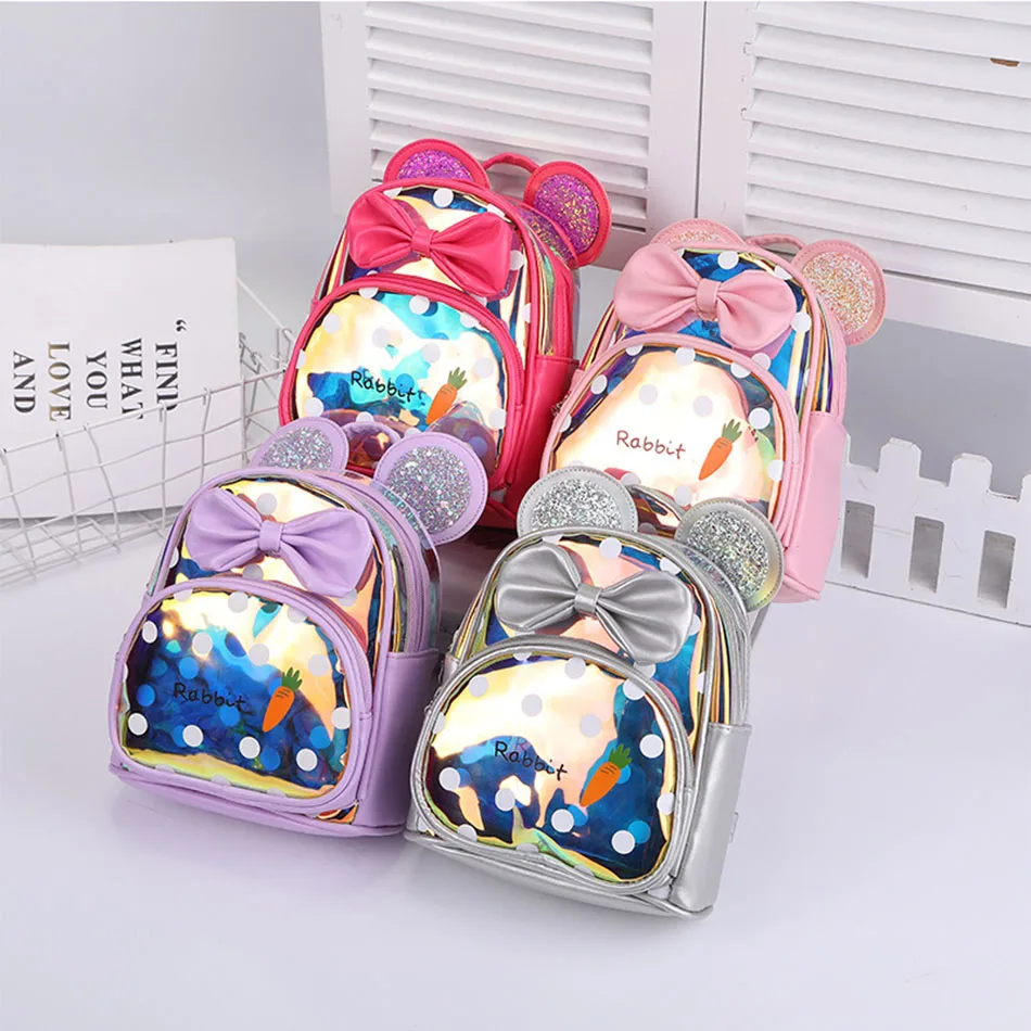 Little Girls Sequins Backpack Children Laser Cartoon Shape Mouse Ear Back Pack Big Bow Shoulders Bags kindergarten School Bag
Little Girls Sequins Backpack Children Laser Cartoon Shape Mouse Ear Back Pack Big Bow Shoulders Bags kindergarten School Bag