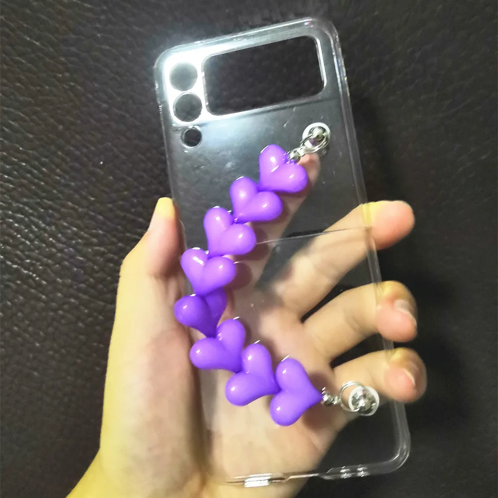 Cute DIY 3D Love Heat Bracelet Crystal Hand Chain Transparent Case For Samsung Galaxy Z Flip4 3 Flip3 Fold3 2 Clear Hard PCCover
Cute DIY 3D Love Heat Bracelet Crystal Hand Chain Transparent Case For Samsung Galaxy Z Flip4 3 Flip3 Fold3 2 Clear Hard PCCover