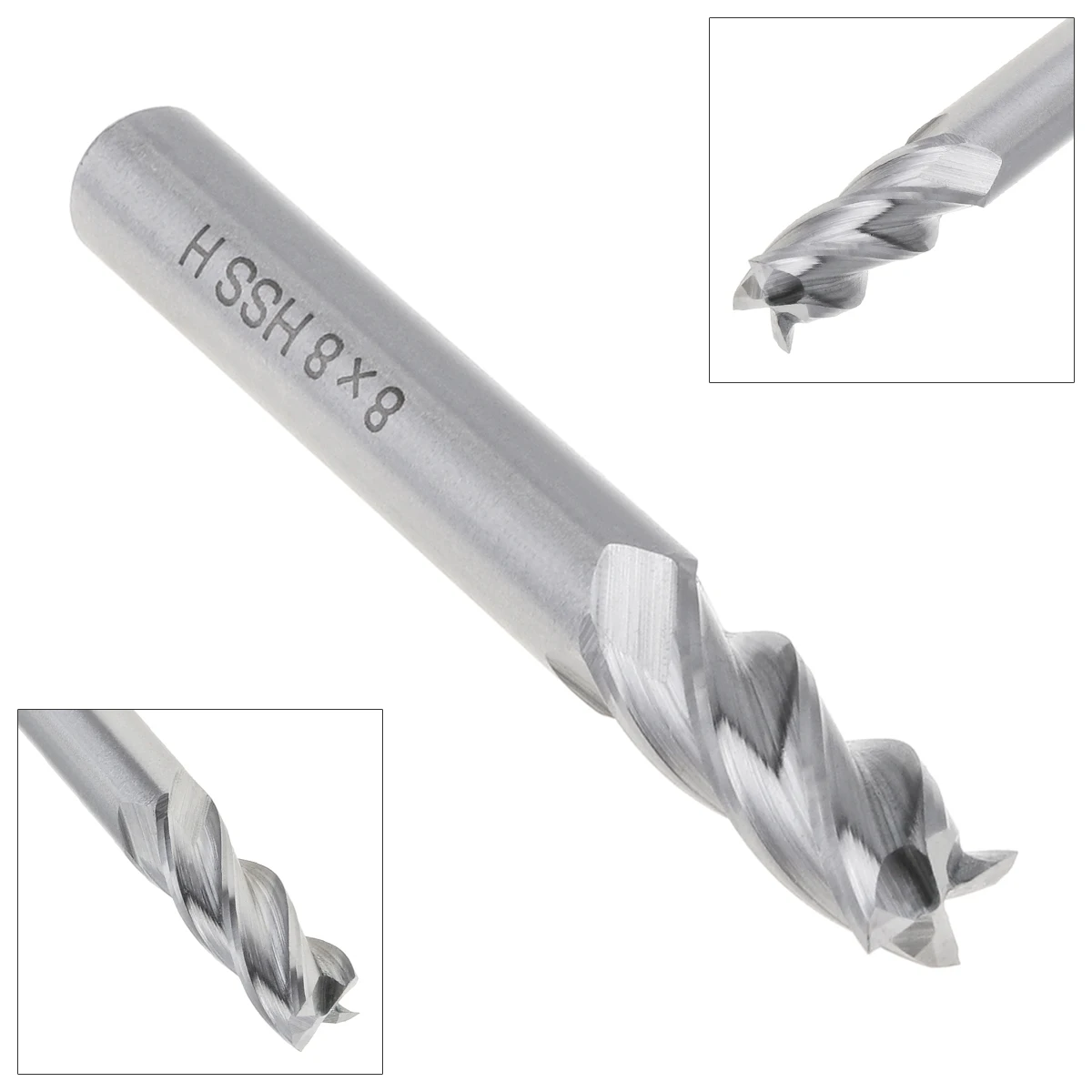 8mm 4 Flute HSS & Aluminum End Mill Cutter with Super Hard Straight Shank for CNC Mold Processing Tools Accessories for Carving
8mm 4 Flute HSS & Aluminum End Mill Cutter with Super Hard Straight Shank for CNC Mold Processing Tools Accessories for Carving