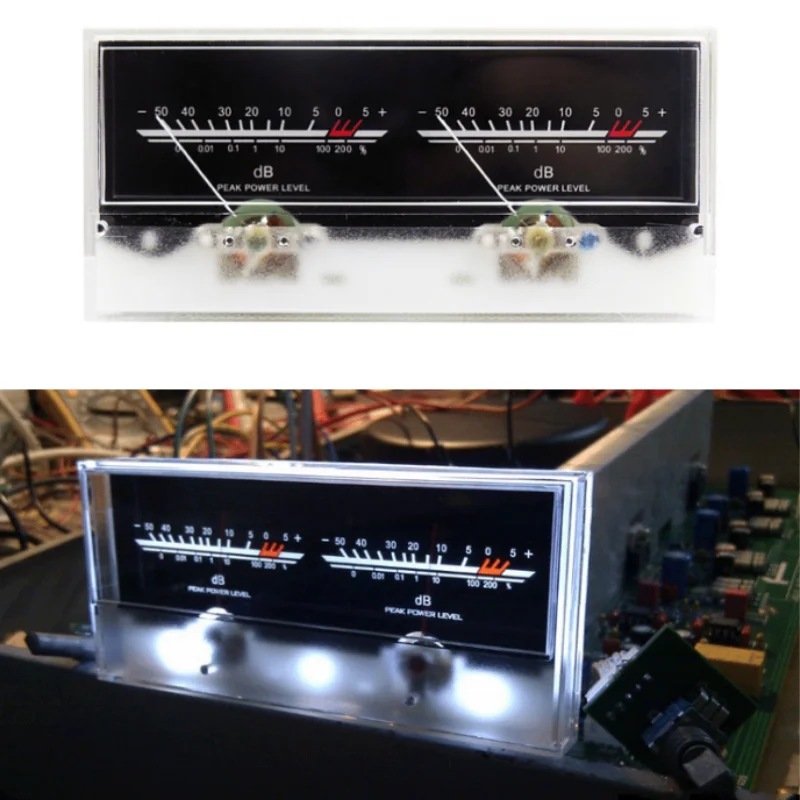 Double pointer VU Meter Stereo Audio Amplifier Board DB Sound Level Indicator Adjustable Backlight With Driver
Double pointer VU Meter Stereo Audio Amplifier Board DB Sound Level Indicator Adjustable Backlight With Driver