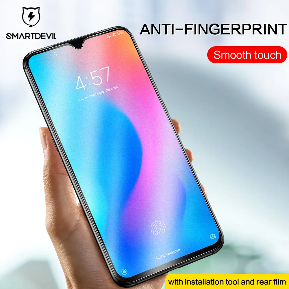 Матовое защитное стекло SmartDevil для Xiaomi Mi 9/9 pro закаленное 10 Lite 8 защита от