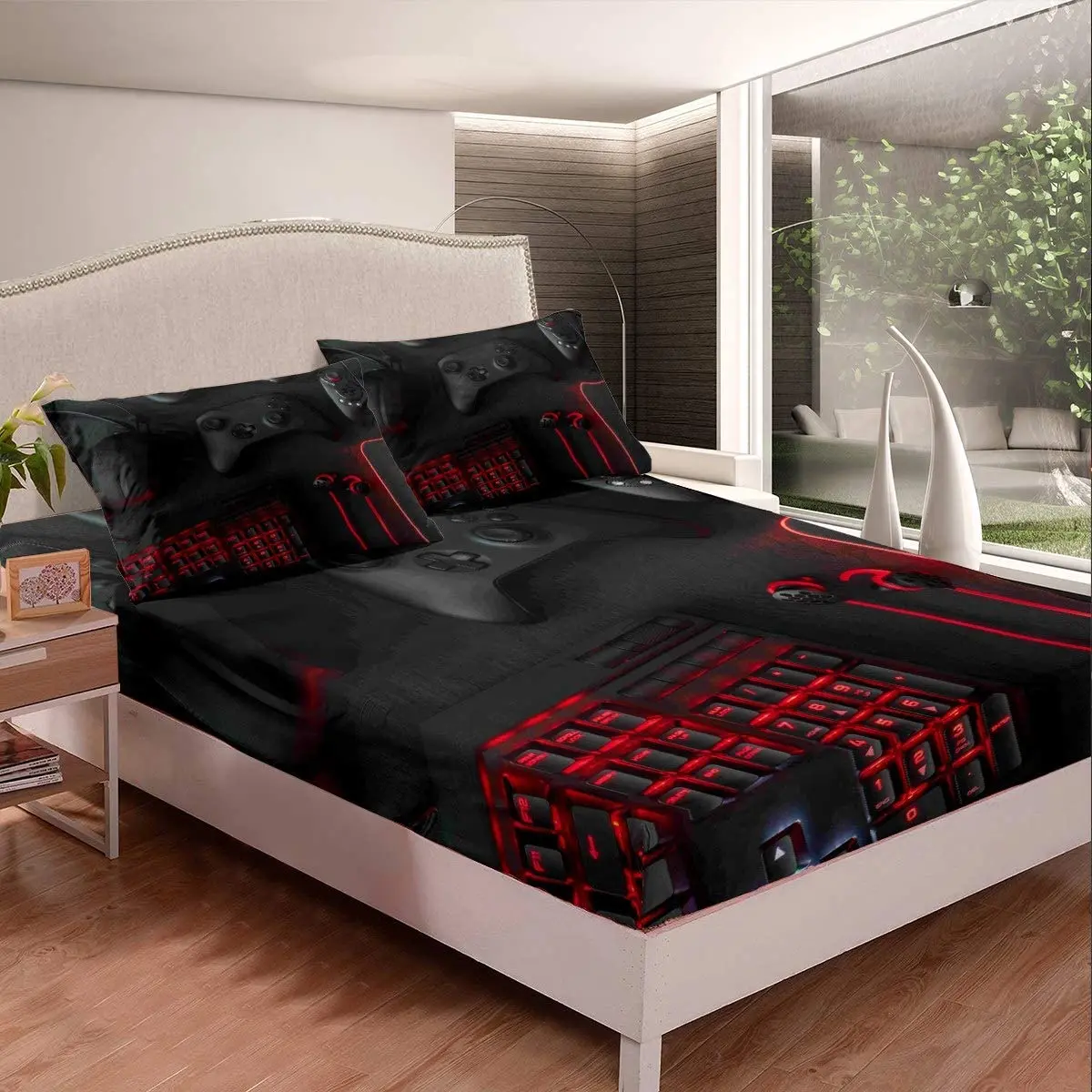Boys Gamer Sheet Gaming Bed Sheet Teens Keyboard Sheet Set Headset Mobile Joystick Bed Cover Headphone Mouse Pad Bedroom Decor
Boys Gamer Sheet Gaming Bed Sheet Teens Keyboard Sheet Set Headset Mobile Joystick Bed Cover Headphone Mouse Pad Bedroom Decor