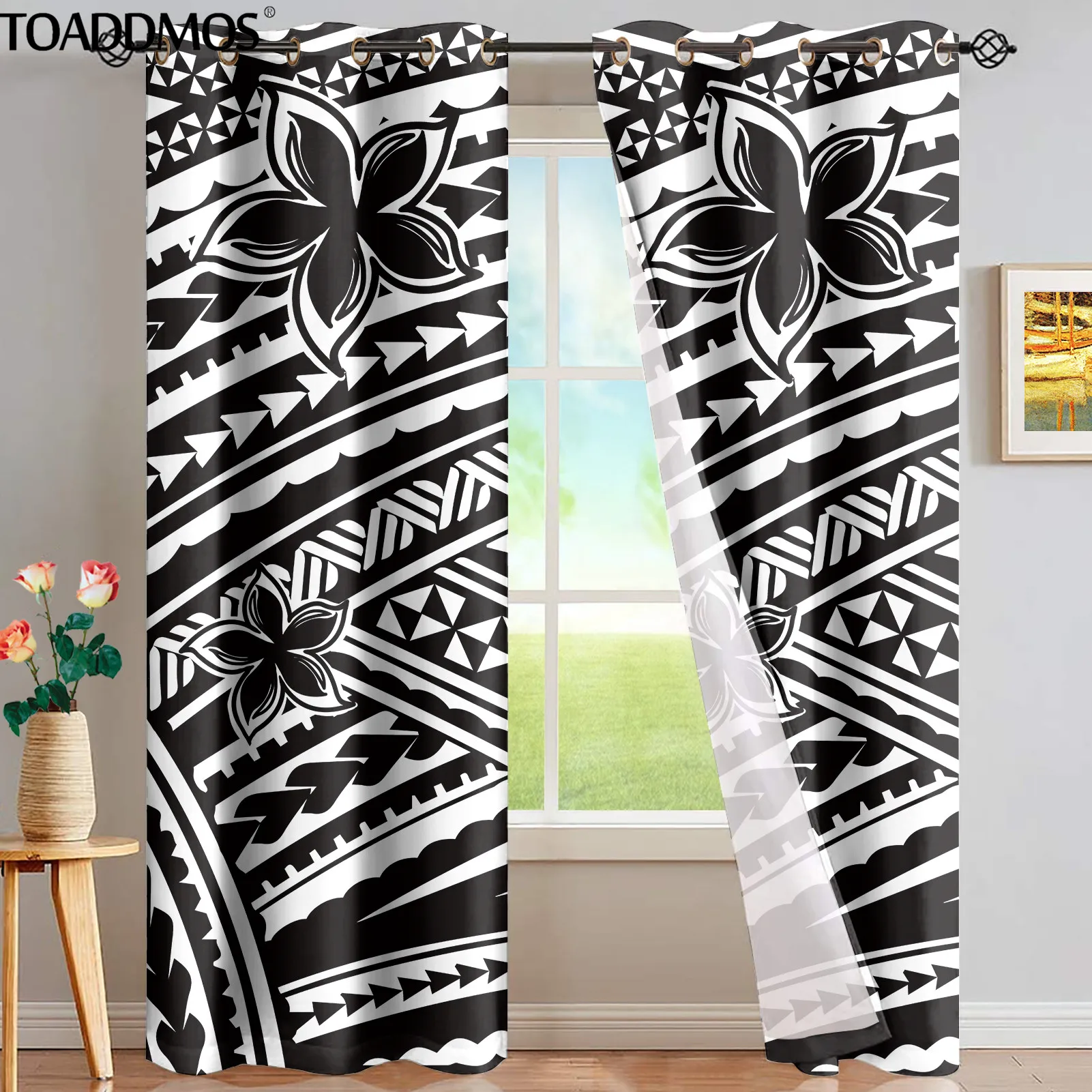 TOADDMOS Polynesian Tribal Plumeria Design Blackout Curtains for Living Room Bedroom Sun Blinds for Windows Home Decoration
TOADDMOS Polynesian Tribal Plumeria Design Blackout Curtains for Living Room Bedroom Sun Blinds for Windows Home Decoration