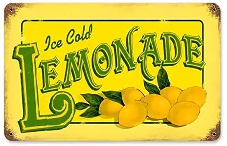 CC Parton Vintage Ice Cold Lemonade Tin Sign Metal,Food and Drink Retro Signs,Metal Poster Wall Plaque Tin Sign 8 X 12 Inches
CC Parton Vintage Ice Cold Lemonade Tin Sign Metal,Food and Drink Retro Signs,Metal Poster Wall Plaque Tin Sign 8 X 12 Inches