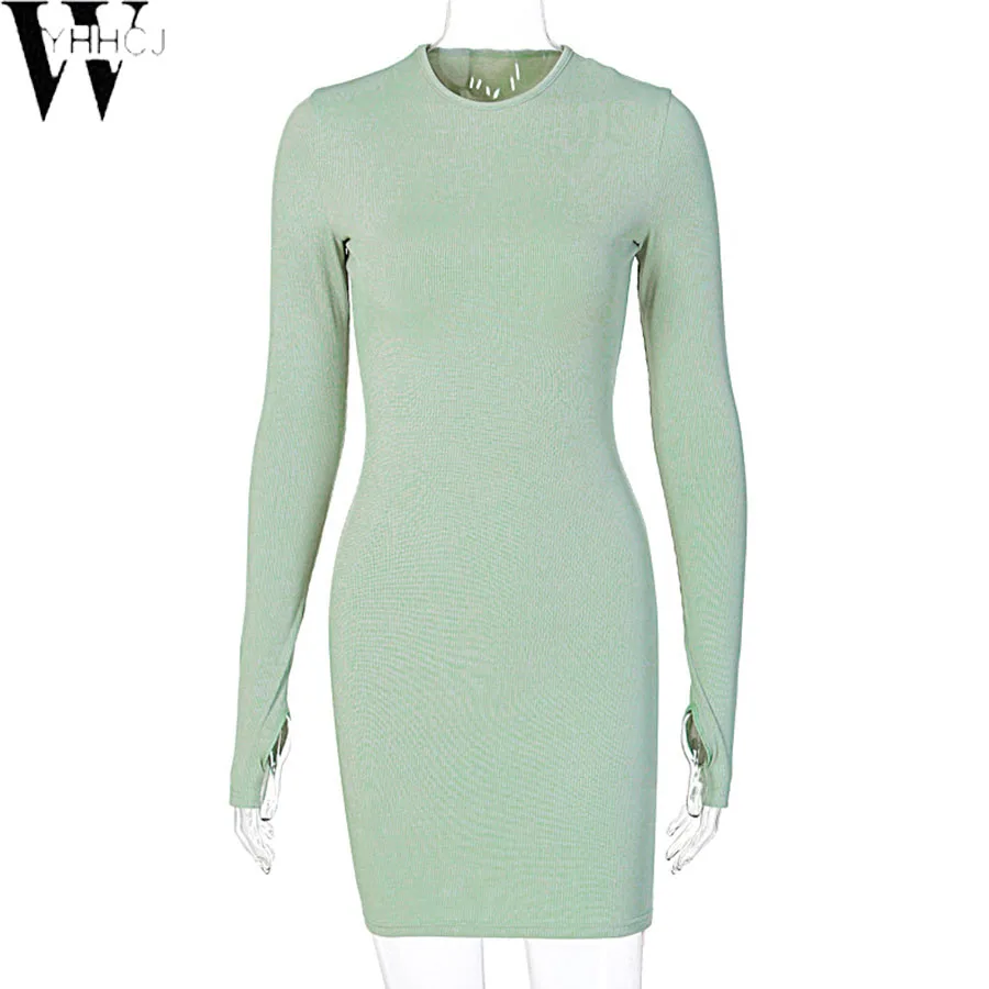 WYHHCJ 2020 Autumn/Winter Bodycon Dresses for Women Long Sleeve O-Neck Black Casual Street Style Mini Dress Fashion Fall
WYHHCJ 2020 Autumn/Winter Bodycon Dresses for Women Long Sleeve O-Neck Black Casual Street Style Mini Dress Fashion Fall