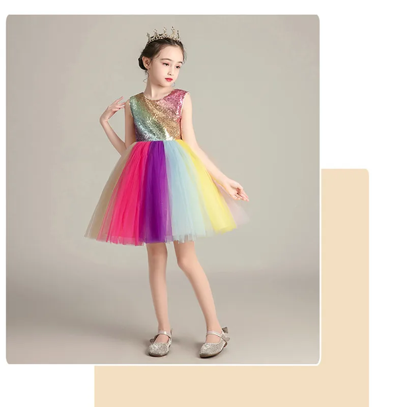 Girls' Princess Dress 2021 Summer Wedding Dress Colorful Dress 61 Children's Performance Clothing
Girls' Princess Dress 2021 Summer Wedding Dress Colorful Dress 61 Children's Performance Clothing