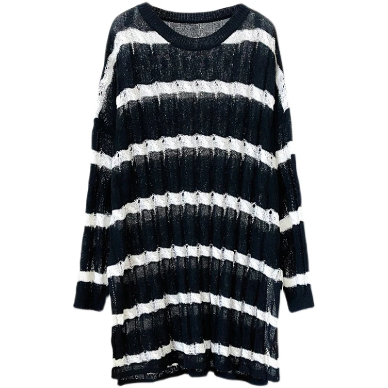 CHICEVER Korean Fashion Stripe Colorblock Sweater For Women Round Collar Long Sleeve Loose Sweaters Women Clothing 2021 Spring
CHICEVER Korean Fashion Stripe Colorblock Sweater For Women Round Collar Long Sleeve Loose Sweaters Women Clothing 2021 Spring