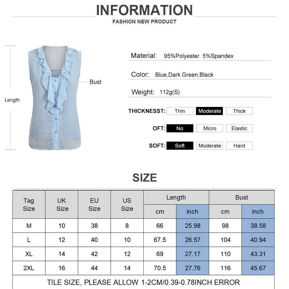 Women Ruffle Shirt Fashion Ladies Sexy V Neck Chiffon Blouses Summer Tops Sleeveless Shirt Casual Tops Blusas Mujer De Moda D30
Women Ruffle Shirt Fashion Ladies Sexy V Neck Chiffon Blouses Summer Tops Sleeveless Shirt Casual Tops Blusas Mujer De Moda D30