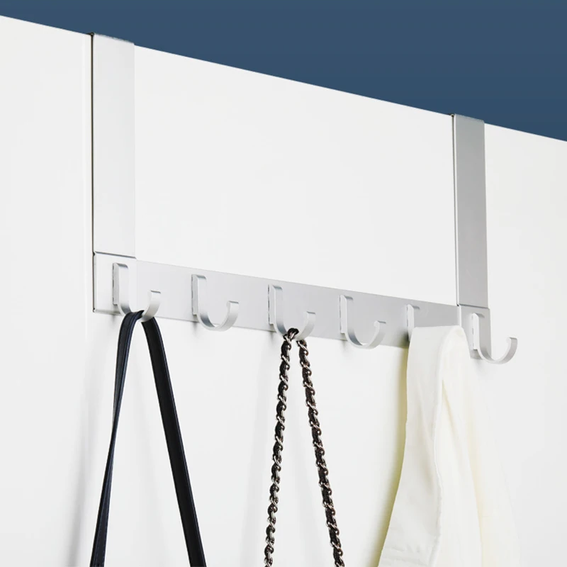 Door Coat Hook Back Rack With 6 Aluminium Clothes Hooks For 35-45mm Thick Door Punch-free Door Hanger For Hanging Coats Hats VJ
Door Coat Hook Back Rack With 6 Aluminium Clothes Hooks For 35-45mm Thick Door Punch-free Door Hanger For Hanging Coats Hats VJ
