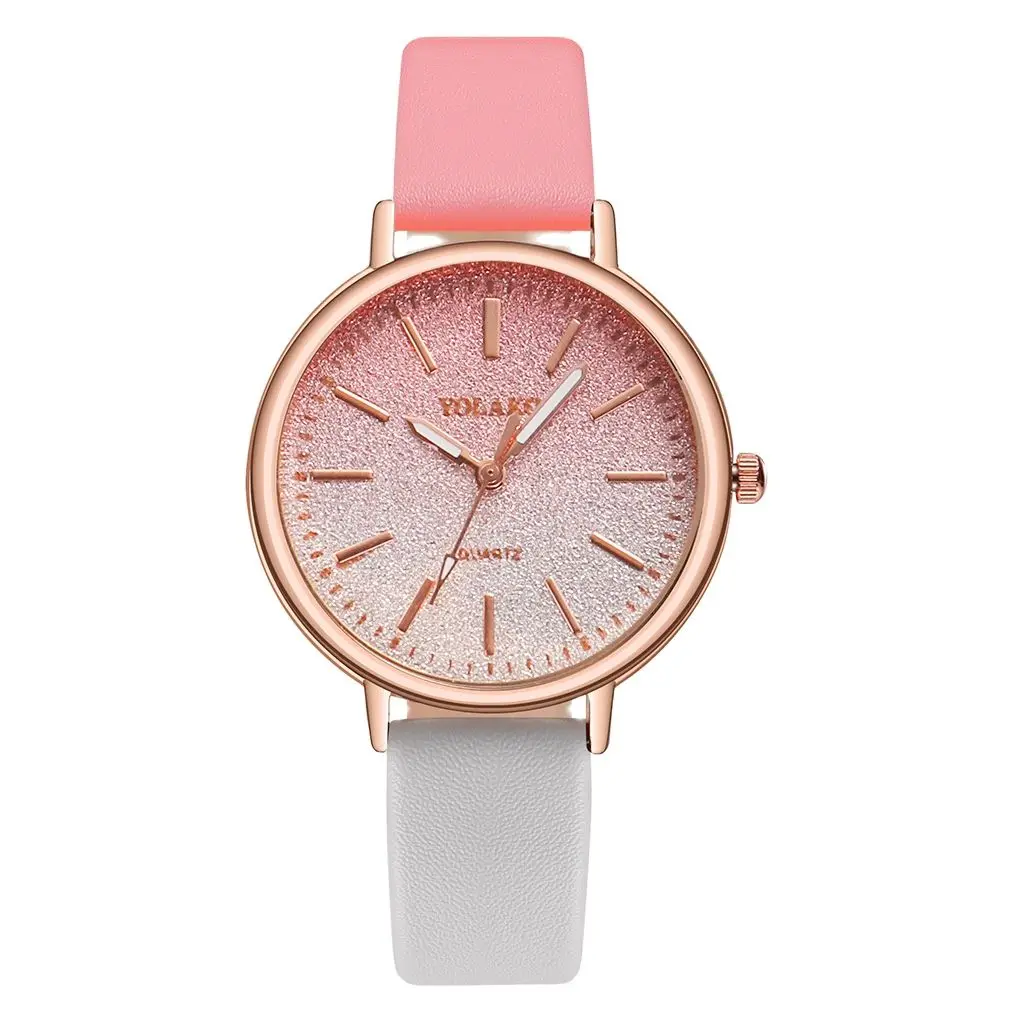 New Fashion Watch Gradient Color Strap Casual Quartz Watch Fashion Frosted Dial Ladies Watch
New Fashion Watch Gradient Color Strap Casual Quartz Watch Fashion Frosted Dial Ladies Watch