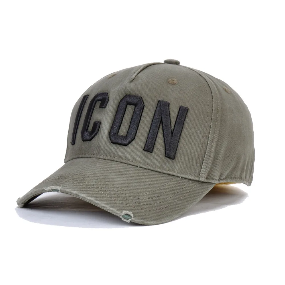 

Quality Cotton DSQ Baseball Logo Men ICON Cap Women Letters Hats Dad Cap Army Hat hats Black Green Wholesale High Cotton Basebal
