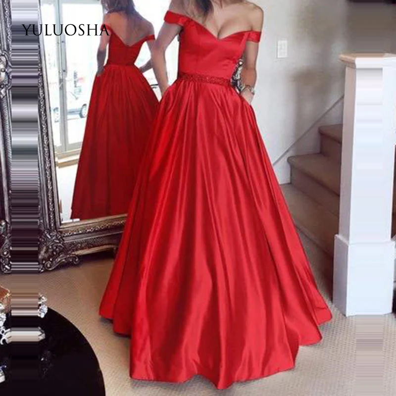 YULUOSHA Sexy Boat Neck Sleeveless Off the Shoulder Backless Long A-Line Evening Dresses Party Prom Formal Gowns Robe De Soiree
YULUOSHA Sexy Boat Neck Sleeveless Off the Shoulder Backless Long A-Line Evening Dresses Party Prom Formal Gowns Robe De Soiree