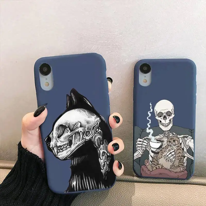 Funny Cute Skeleton Cat Phone Case For Iphone 6 6s 7 8 Plus XR X XS XSmax 11 12 Pro Mini Max Candy Purple Silicone Cover
Funny Cute Skeleton Cat Phone Case For Iphone 6 6s 7 8 Plus XR X XS XSmax 11 12 Pro Mini Max Candy Purple Silicone Cover