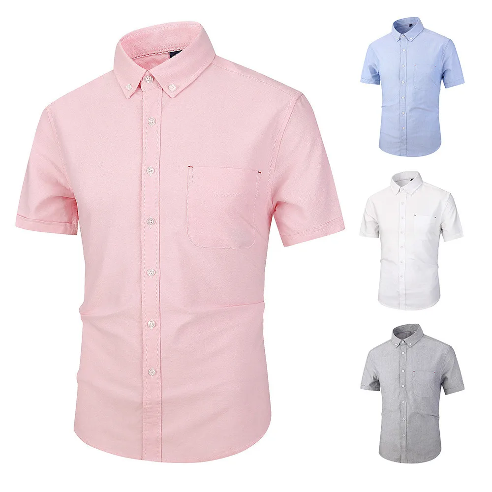 Mens Summer Short Sleeve Pink Shirt Male Casual Slim Fit Simple Boys Oversized Cotton Oxford Social Shirt 3xl 4xl Man Thin Tops
Mens Summer Short Sleeve Pink Shirt Male Casual Slim Fit Simple Boys Oversized Cotton Oxford Social Shirt 3xl 4xl Man Thin Tops
