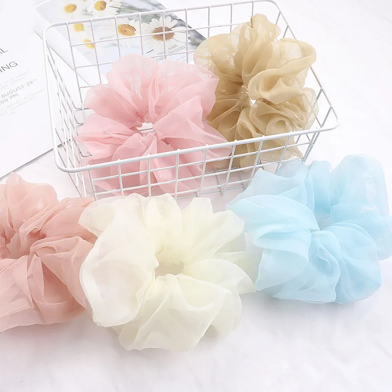 2020Korea Big Size Organza Hair Scrunchies For Women Elastic Hair Bands Girls Headwear Ponytail Holder Hair Tie Hair Accessories
2020Korea Big Size Organza Hair Scrunchies For Women Elastic Hair Bands Girls Headwear Ponytail Holder Hair Tie Hair Accessories